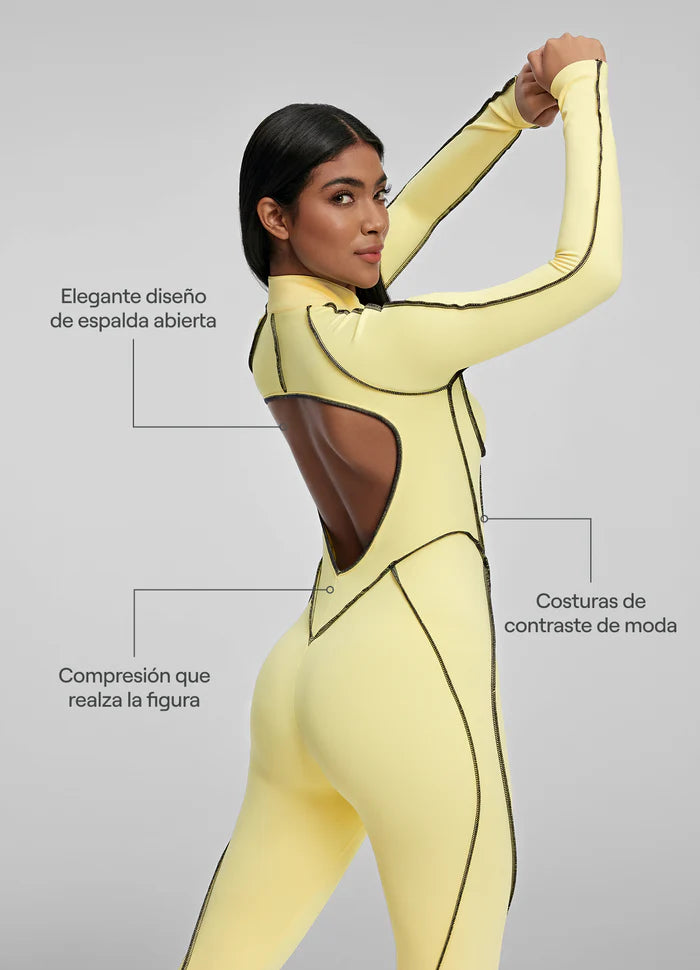 Catsuit de costura contorneada