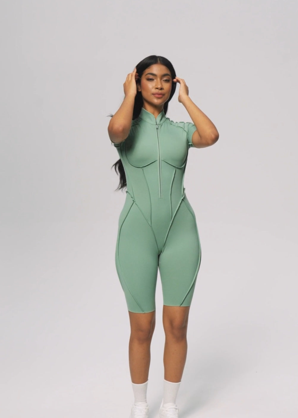 Catsuit con short slim