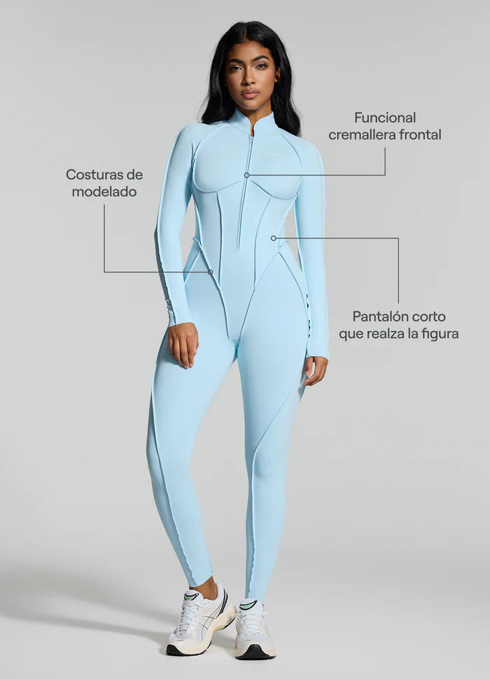 Catsuit de manga larga