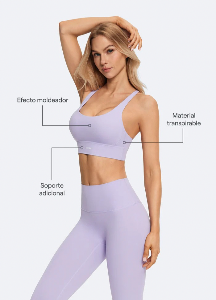 Top de tirantes lavanda